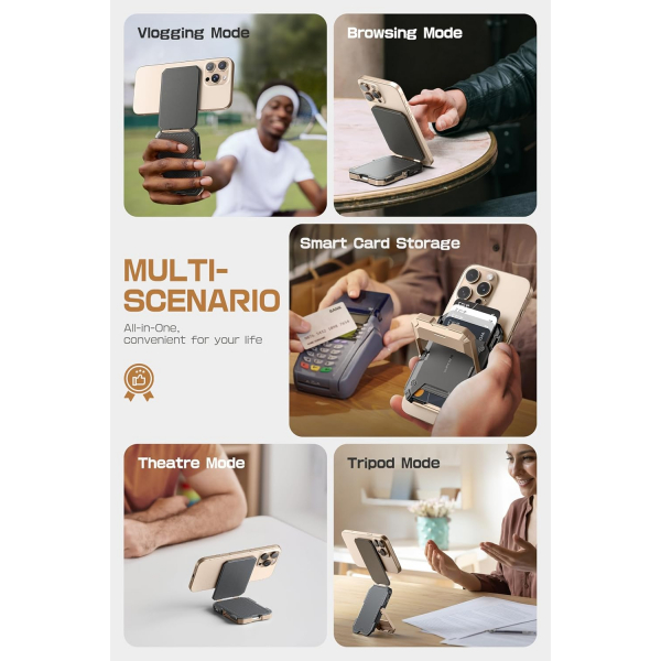 SUPCASE Manyetik Czdan ve MagSafe ile Uyumlu Stand-Desert