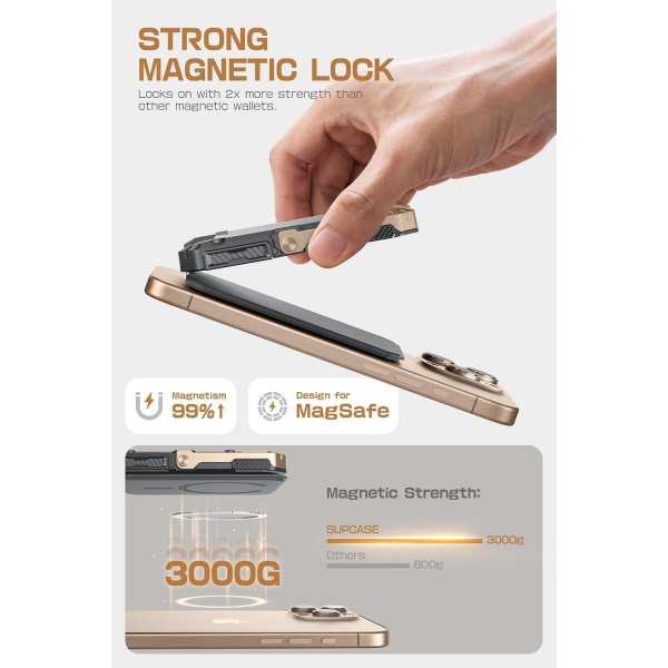 SUPCASE Manyetik Czdan ve MagSafe ile Uyumlu Stand-Desert