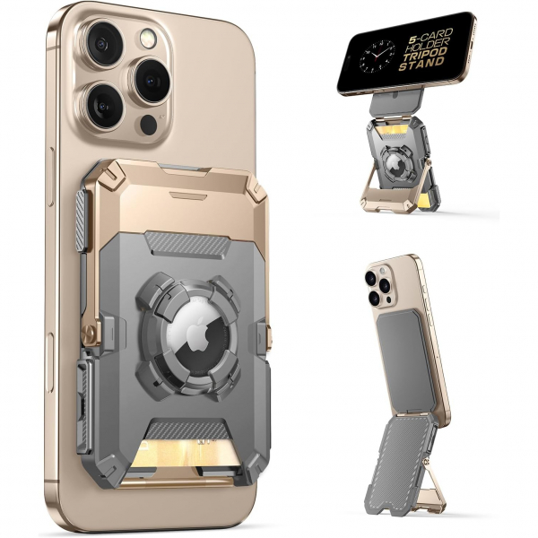 SUPCASE Manyetik Czdan ve MagSafe AirTag Stand-Desert