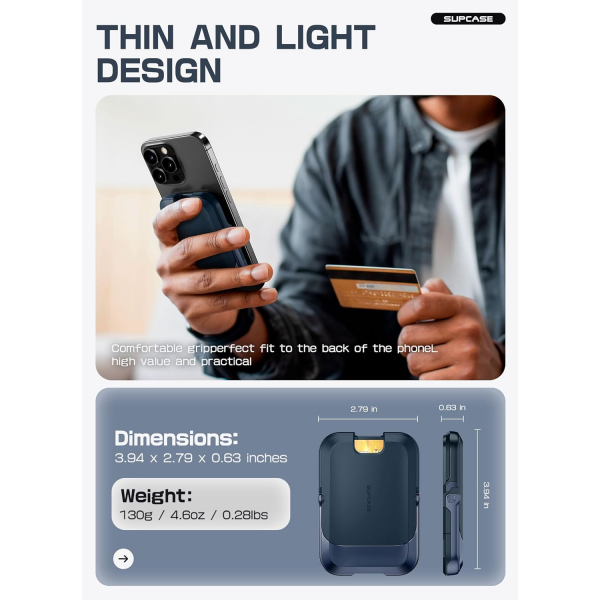 SUPCASE Manyetik Czdan ve Stand-Midnight Blue 
