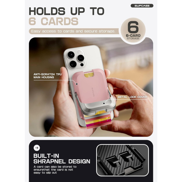 SUPCASE Manyetik Czdan ve Stand-Blush Pink 