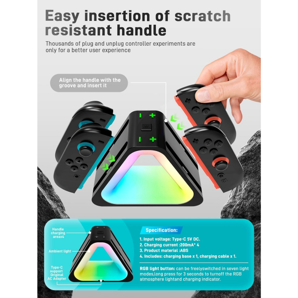 i-blason Nintendo Switch 2 Joycon arj stasyonu
