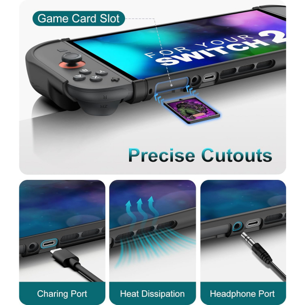 TiMOVO Nintendo Switch 2 Dayankl Klf-Black