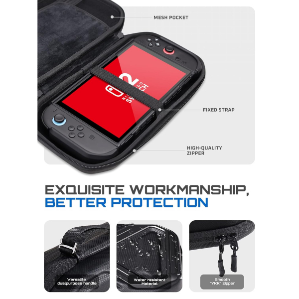 SUPCASE Nintendo Switch 2 Tama antas-Black 