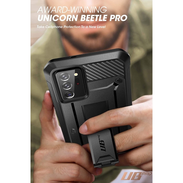SUPCASE Galaxy Note 20 Ultra Unicorn Beetle Pro Serisi Klf -Black