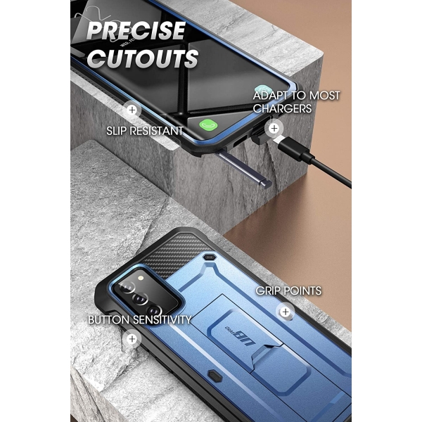 SUPCASE Samsung Galaxy Note 20 Unicorn Beetle Pro Serisi Tam Korumal Klf (2020)-Blue