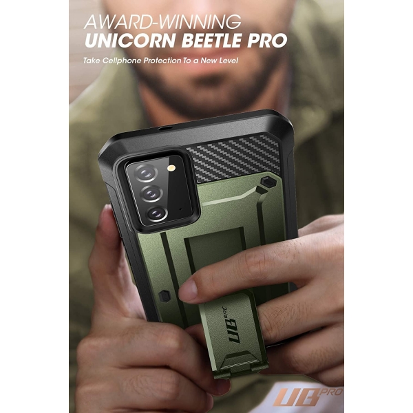 SUPCASE Samsung Galaxy Note 20 Unicorn Beetle Pro Serisi Tam Korumal Klf (2020)-Green