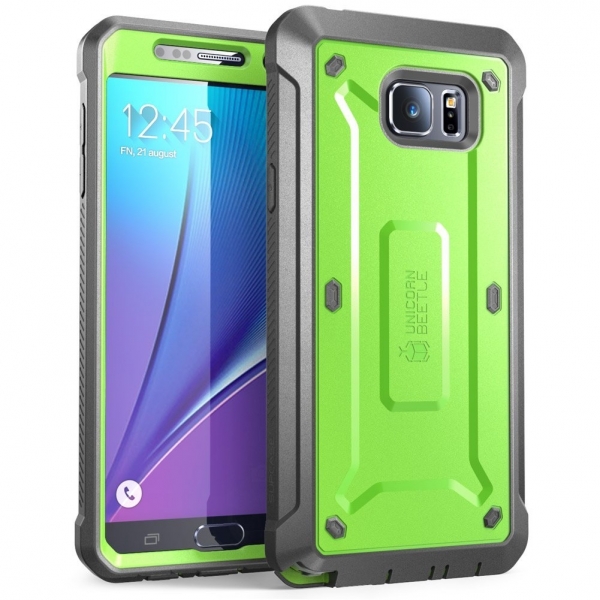 SUPCASE Samsung Galaxy Note 5 Unicorn Beetle PRO Serisi Klf-Green
