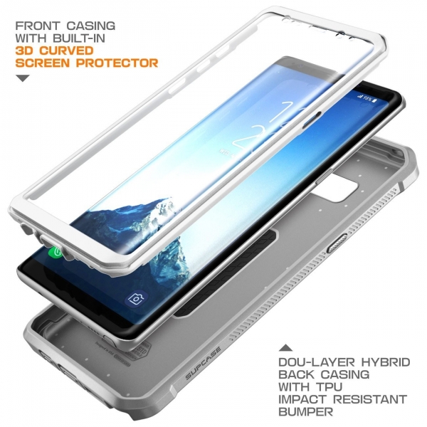 SUPCASE Samsung Galaxy Note 8 Kemer Klipsli Klf-White