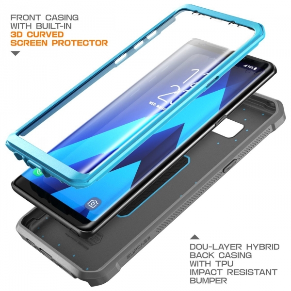 SUPCASE Samsung Galaxy Note 8 Kemer Klipsli Klf-Blue