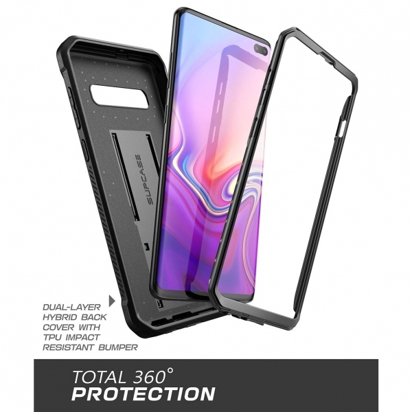 SUPCASE Galaxy S10 Plus Unicorn Beetle Pro Serisi Klf-Black