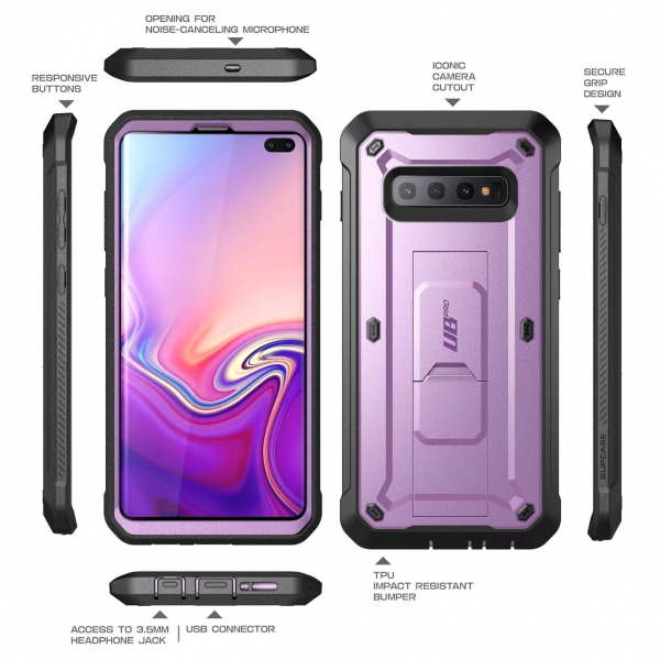 SUPCASE Galaxy S10 Plus Unicorn Beetle Pro Serisi Klf-Purple