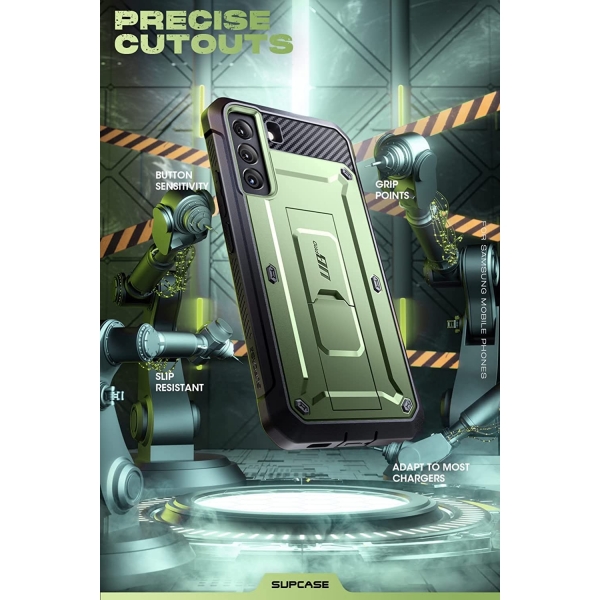 SUPCASE Unicorn Beetle Pro Serisi Galaxy S22 Plus Kılıf-Green