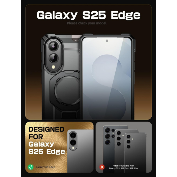 SUPCASE Samsung Galaxy S25 Edge Standl Klf