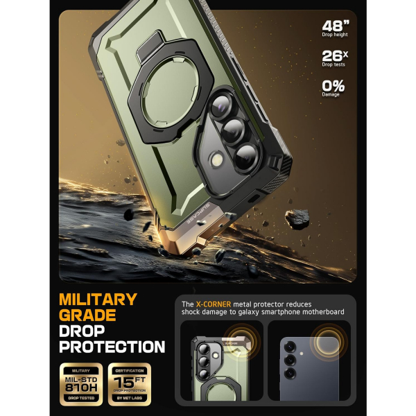 SUPCASE Samsung Galaxy S25 Standl Klf-Guldan