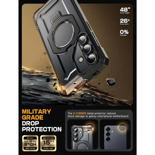SUPCASE Samsung Galaxy S25 Standl Klf-Black