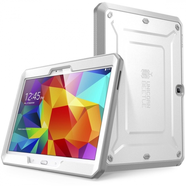 SUPCASE Samsung Galaxy Tab 4 10.1 Unicorn Beetle PRO Serisi Klf-White