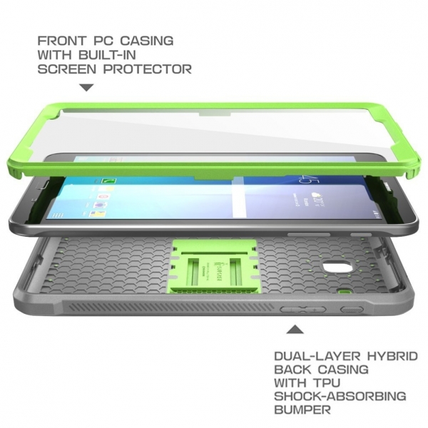 SUPCASE Samsung Galaxy Tab E Unicorn Beetle PRO Seri Klf (8.0 in)-Green