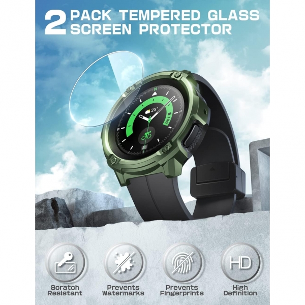 SUPCASE Samsung Galaxy Watch Pro 5 Ekran Koruyucu (45mm)(2 Adet)-Guldan