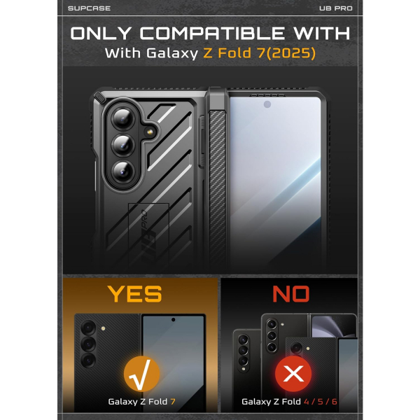 SUPCASE Samsung Galaxy Z Fold 7 UBP Klf-Black
