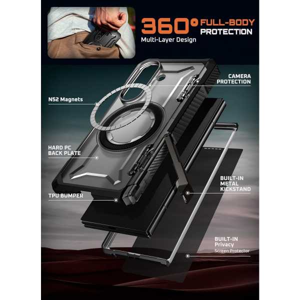 SUPCASE Samsung Galaxy Z Fold 7 UB Grip Klf-Dark