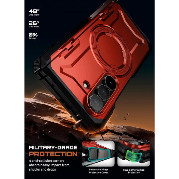 SUPCASE Samsung Galaxy Z Fold 7 UB Grip K�l�f-Ruddy