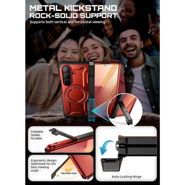 SUPCASE Samsung Galaxy Z Fold 7 UB Grip K�l�f-Ruddy