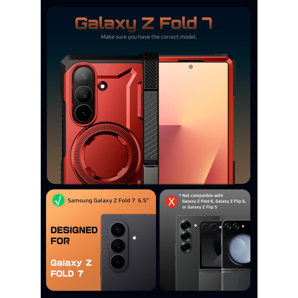 SUPCASE Samsung Galaxy Z Fold 7 UB Grip K�l�f-Ruddy