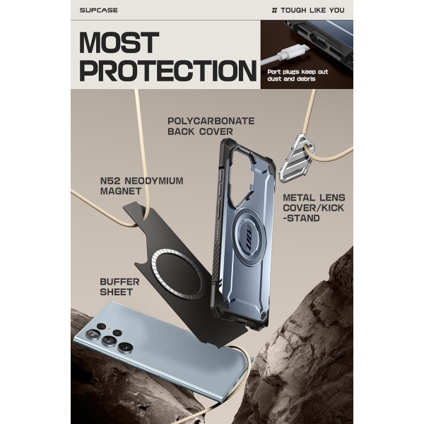 SUPCASE UBMag XT Serisi Galaxy S24 Ultra Klf-Tilt