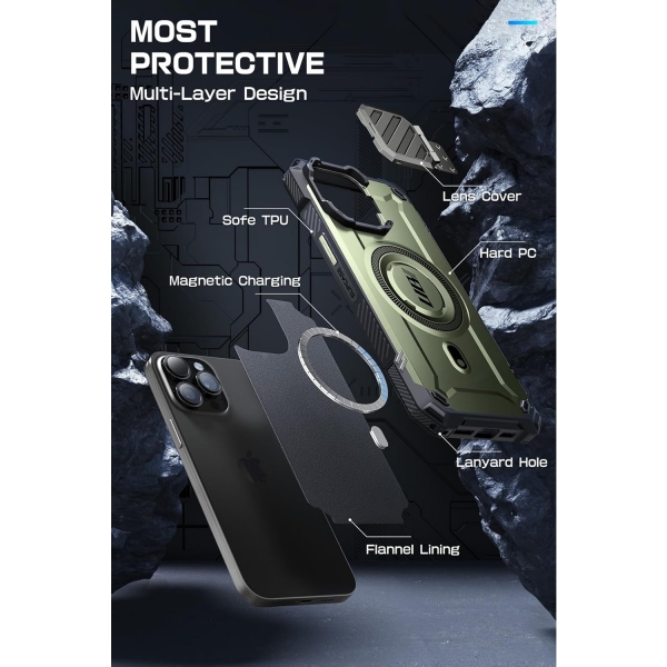 SUPCASE UBMag XT iPhone 15 Pro Max Klf -Guldan 