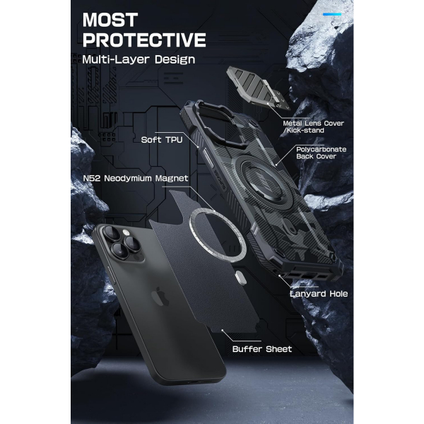 SUPCASE UBMag XT iPhone 15 Pro Max Klf -Shadow