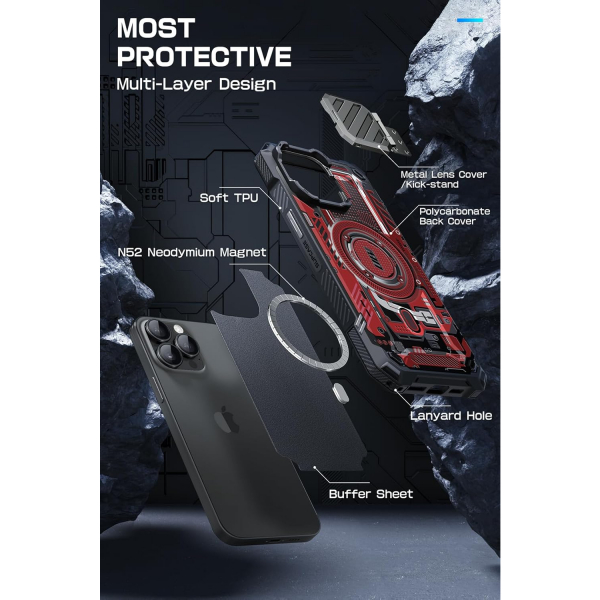 SUPCASE UBMag XT iPhone 15 Pro Max Klf -RedCircuit