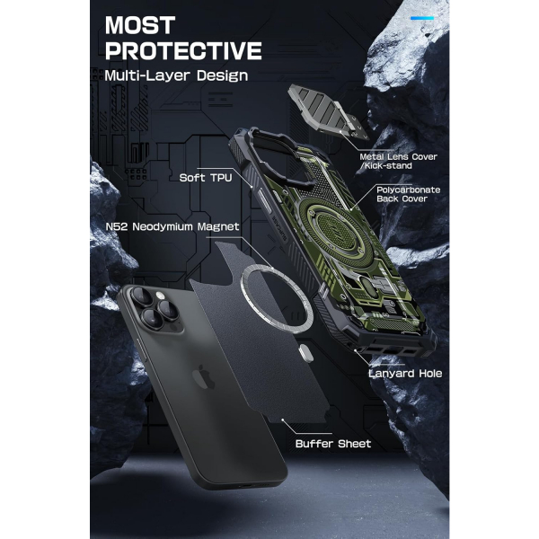 SUPCASE UBMag XT iPhone 15 Pro Max Klf -GreenCircuit