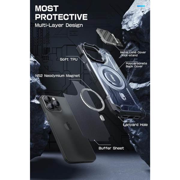 SUPCASE UBMag XT iPhone 15 Pro Max Klf -BlueRipple