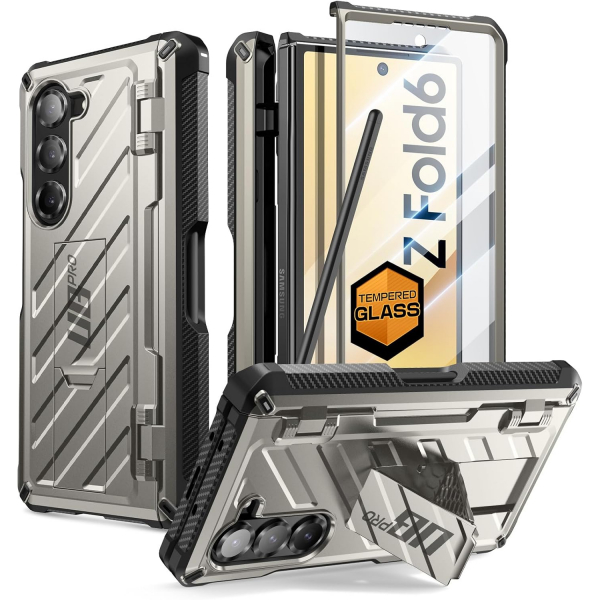 SUPCASE UBP Tam Korumal Galaxy Z Fold 6 Klf-TiGray