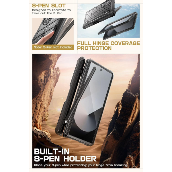 SUPCASE UBP Tam Korumal Galaxy Z Fold 6 Klf-TiGray