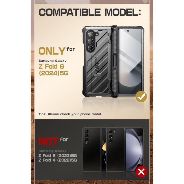 SUPCASE UBP Tam Korumal Galaxy Z Fold 6 Klf-Ruddy