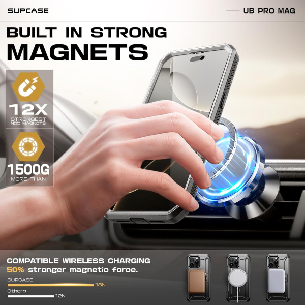 SUPCASE Apple iPhone 16 Pro UBP Mag Tam Korumal Klf-TiGray