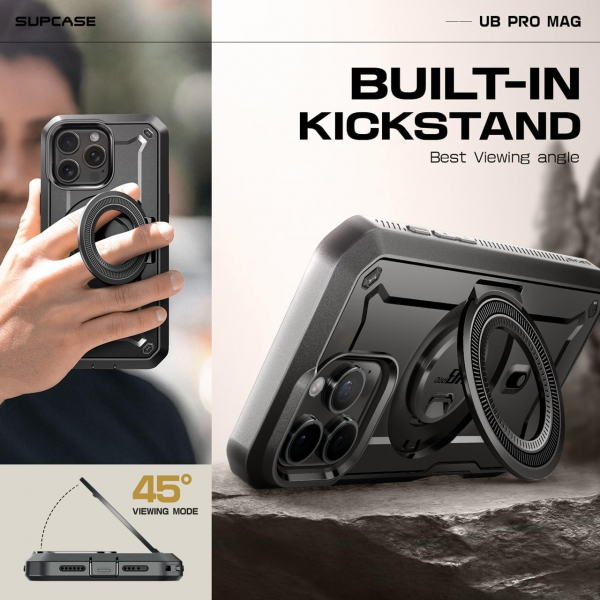 SUPCASE Apple iPhone 16 Pro UBP Mag Tam Korumal Klf-Black