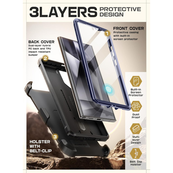 SUPCASE UBP Serisi Galaxy S24 Ultra Klf-BlueRipple