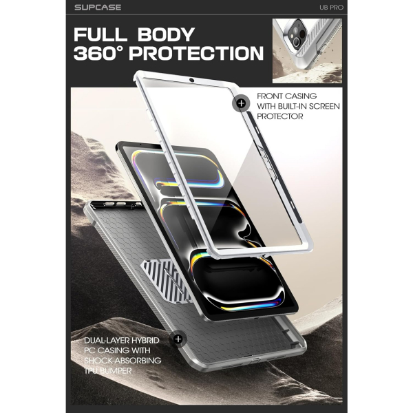SUPCASE UBP Standl iPad Pro M4 Klf (11 in)-White