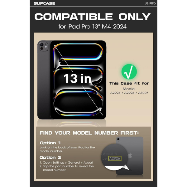SUPCASE UBP Standl iPad Pro M4 Klf (13 in)-Black