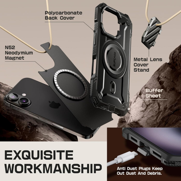 SUPCASE Apple iPhone 16 UBMag XT Klf-Black