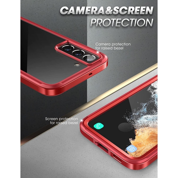 SUPCASE UB Edge Pro Serisi Samsung Galaxy S22 Klf-Red