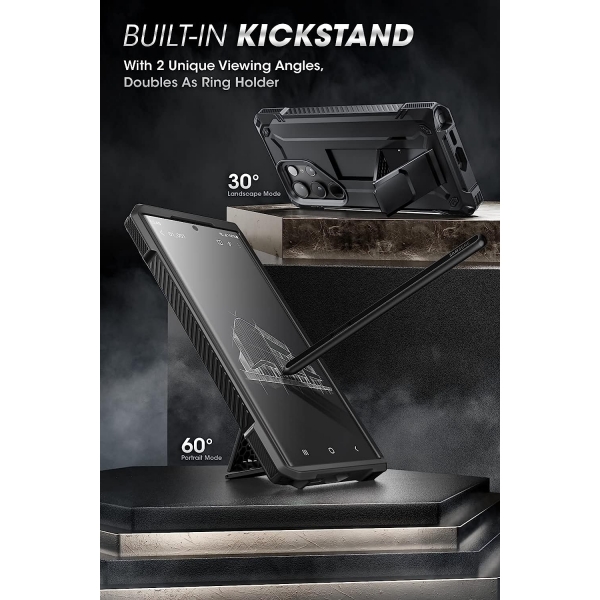 SUPCASE UB Edge Pro Serisi Samsung Galaxy S23 Ultra Klf-Black