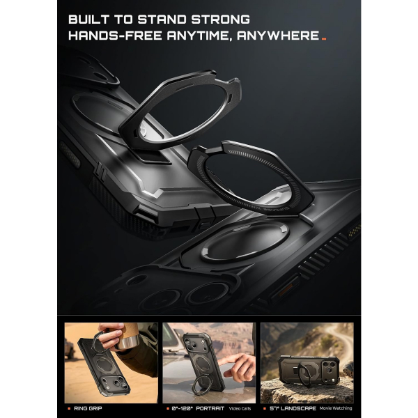 SUPCASE UB Grip iPhone 18 Pro Max Standl� K�l�f-Black