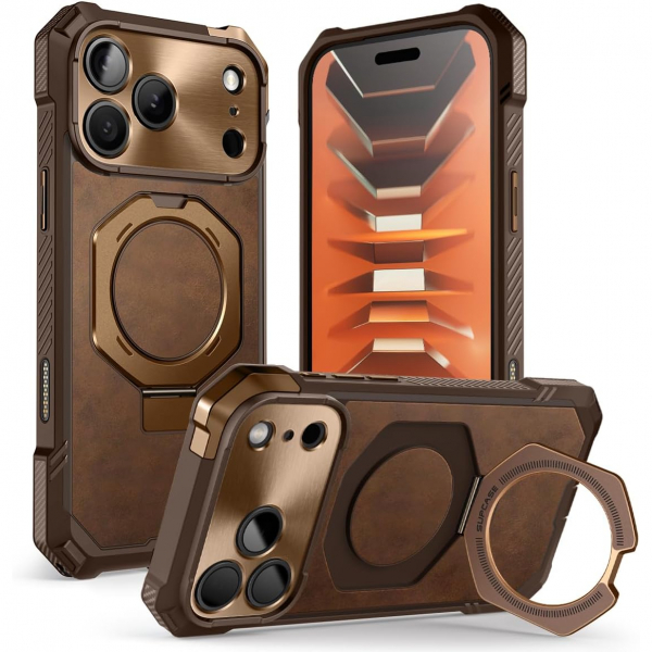 SUPCASE UB Grip iPhone 18 Pro Max Standl� K�l�f-Brown