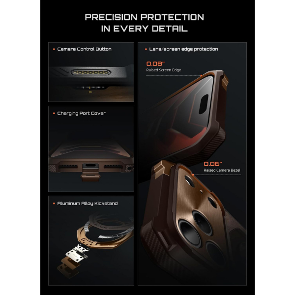 SUPCASE UB Grip iPhone 18 Pro Max Standl� K�l�f-Brown