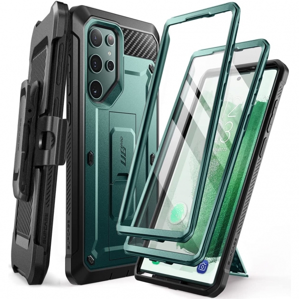 SUPCASE UB Pro Serisi Ekstra ereveli Galaxy S22 Ultra Klf-Peacock