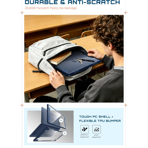 SUPCASE Unicorn Beetle MacBook Neo Laptop K�l�f�-Indigo